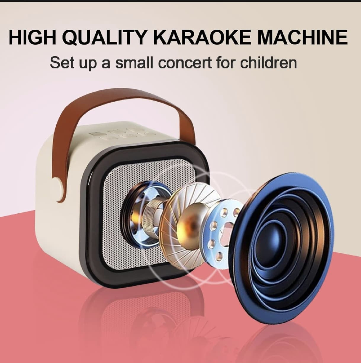 K12 Wireless Karaoke Mic with RGB Lights & Built-in Speaker – USB/AUX/SD Compatible