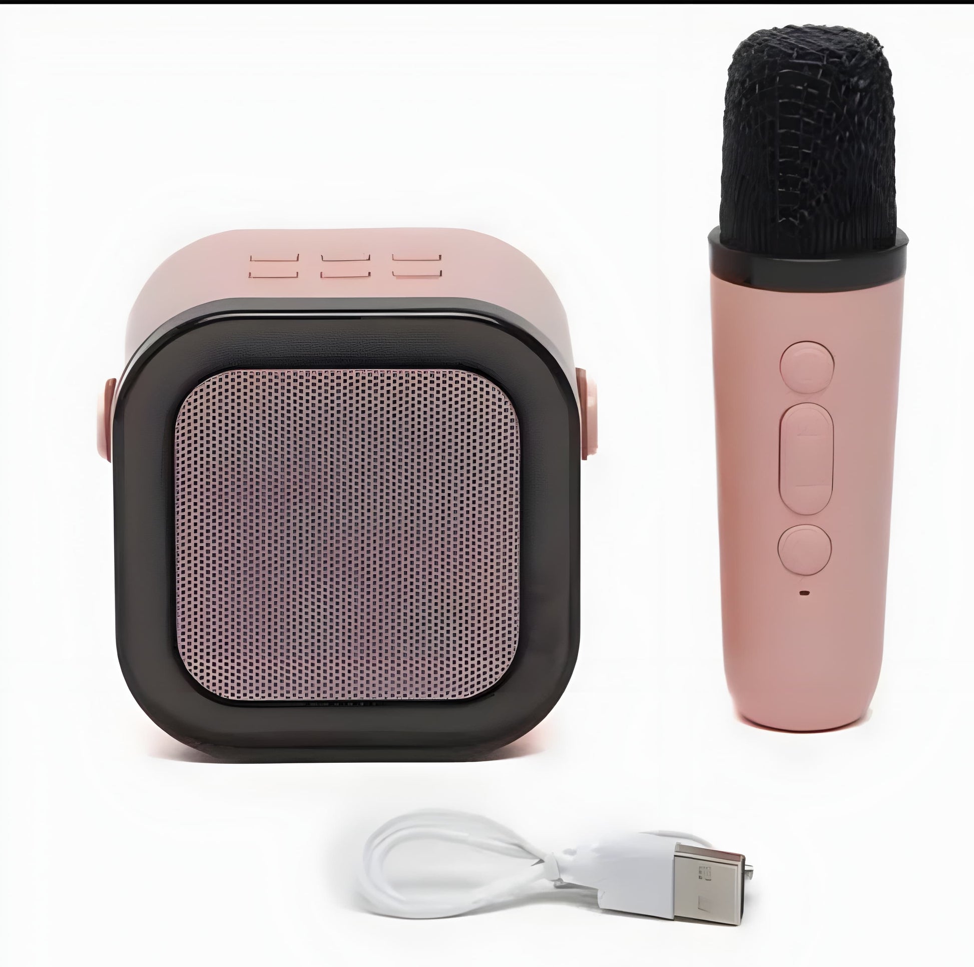 K12 Wireless Karaoke Mic with RGB Lights & Built-in Speaker – USB/AUX/SD Compatible